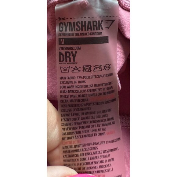 Gymshark Womens High-Waisted Dry Moisture Dreamy Leggings Size M Pink Bubblegum - Picture 15 of 15